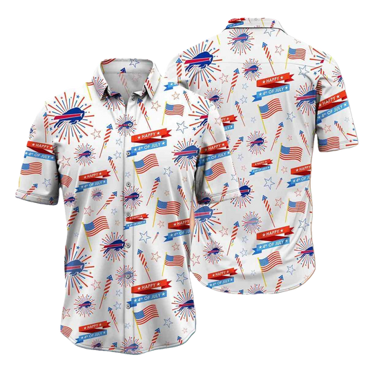 Buffalo Bills Happy 4Th Of July Hawaiian Shirt - Moonbestprint