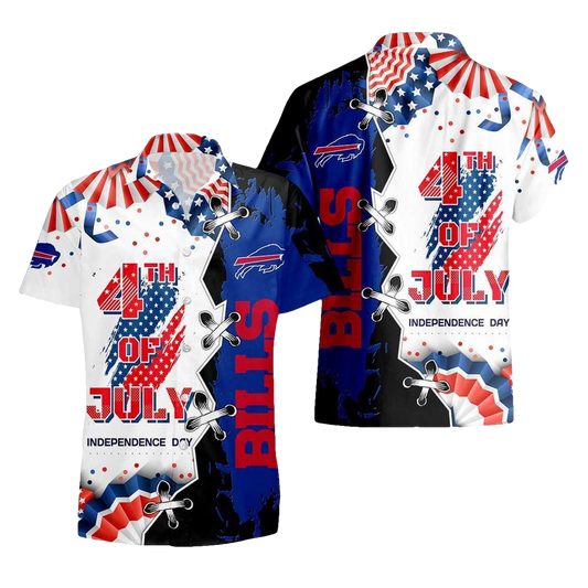 Buffalo Bills Happy Independence Day Hawaiian Shirt - Moonbestprint
