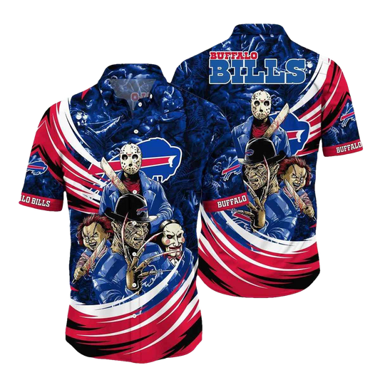 Buffalo Bills Halloween Horror Movies Hawaiian Shirt - Moonbestprint