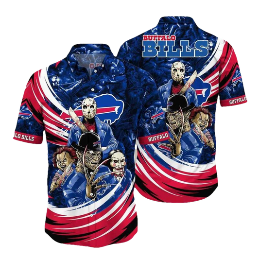 Buffalo Bills Halloween Horror Movies Hawaiian Shirt - Moonbestprint
