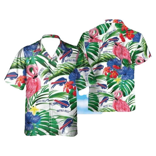 Buffalo Bills Flamingo Tropical Floral Hawaiian Shirt - Moonbestprint