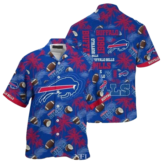 Buffalo Bills Est 1960 Tropical Touchdown Hawaiian Shirt - Moonbestprint