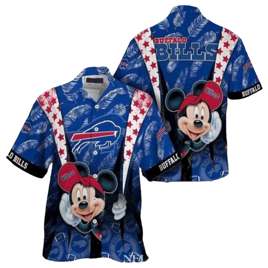 Buffalo Bills Cute Nfl Mickey Mouse Hawaiian Shirt - Moonbestprint