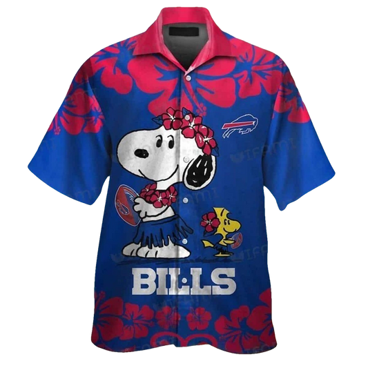 Buffalo Bills Cool Snoopy Peanuts Summer Hawaiian Shirt - Moonbestprint
