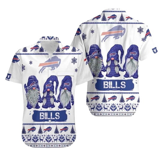 Buffalo Bills Christmas Gnomes Hawaiian Shirt - Moonbestprint