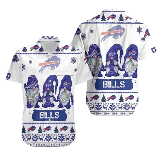 Buffalo Bills Christmas Gnomes Hawaiian Shirt - Moonbestprint