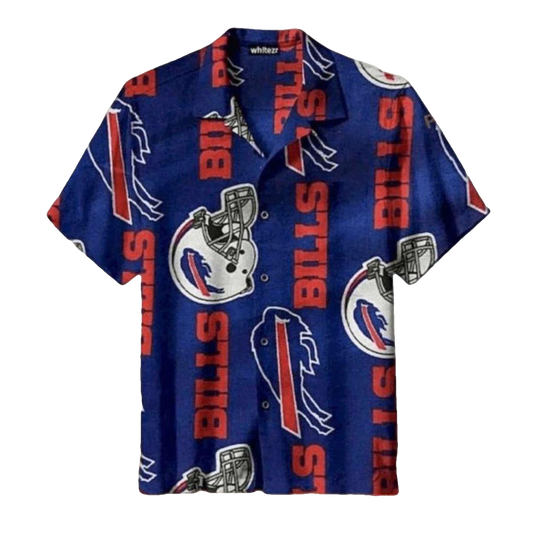 Buffalo Bills Classic Helmet And Logo Hawaiian Shirt - Moonbestprint