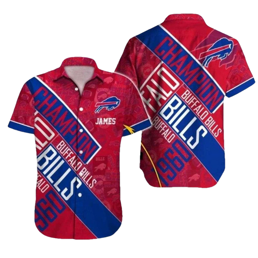 Buffalo Bills Champion Retro Pattern Hawaiian Shirt - Moonbestprint