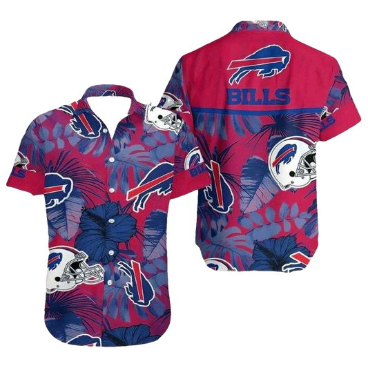 Buffalo Bills Blue Hibiscus Pattern Hawaiian Shirt - Moonbestprint