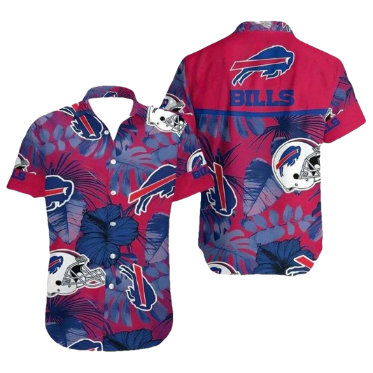 Buffalo Bills Blue Hibiscus Pattern Hawaiian Shirt - Moonbestprint