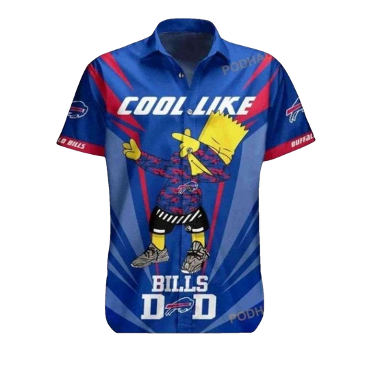 Buffalo Bills Bart Simpson Cool Like Bills Dad Hawaiian Shirt - Moonbestprint