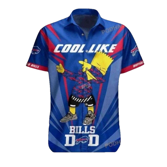 Buffalo Bills Bart Simpson Cool Like Bills Dad Hawaiian Shirt - Moonbestprint