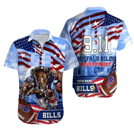Buffalo Bills 9 11 Never Forget Hawaiian Shirt - Moonbestprint