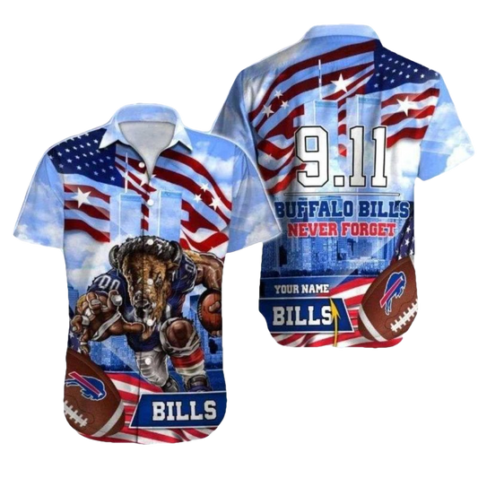 Buffalo Bills 9 11 Never Forget Hawaiian Shirt - Moonbestprint