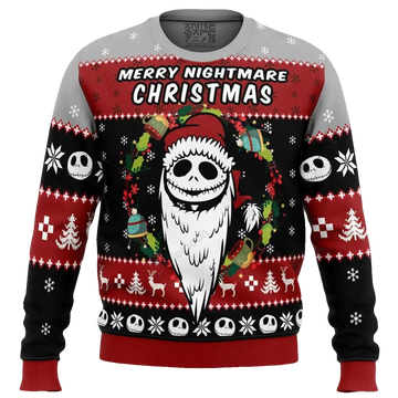 Merry Nightmare The Nightmare Before Christmas Ugly Christmas Sweater Moonbestprint