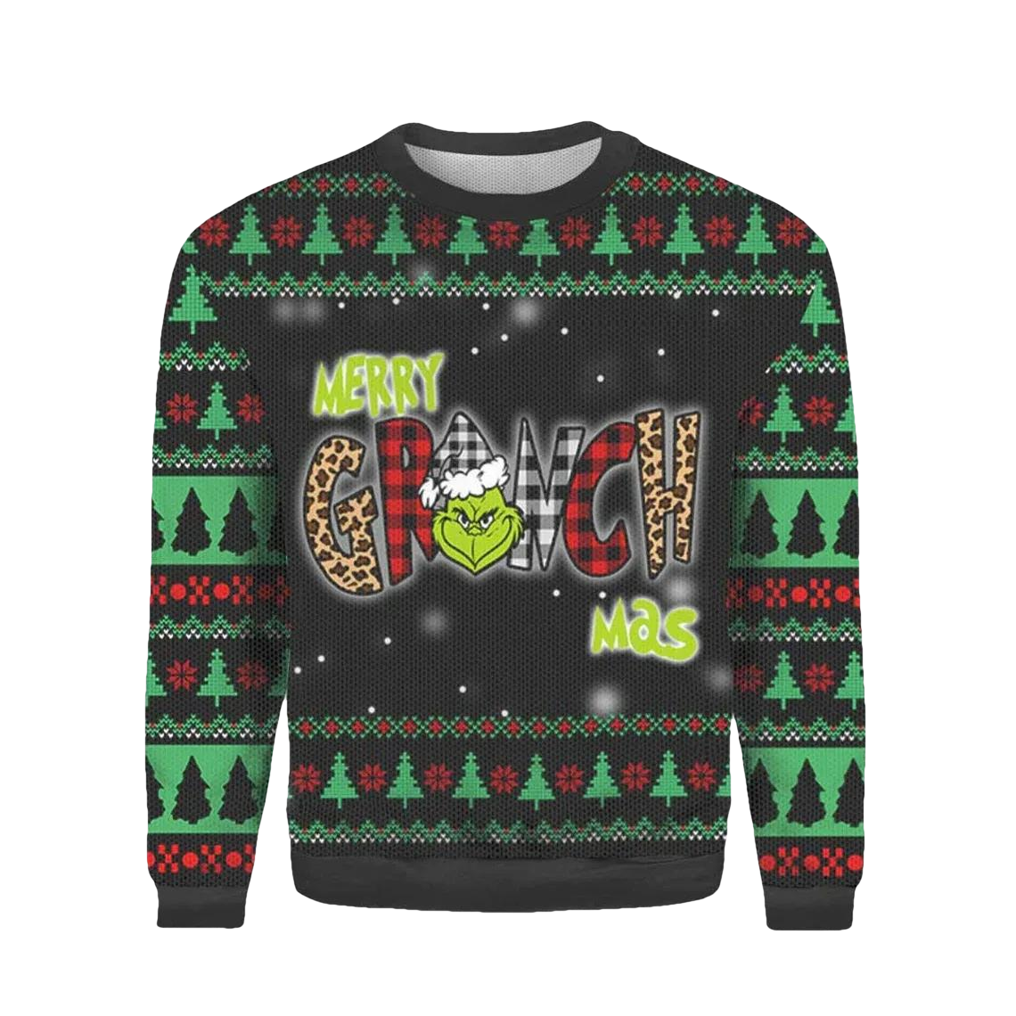 Merry GrinchMas Ugly Christmas Sweater, The Grinch Ugly Sweater Christmas All Over Print Moonbestprint