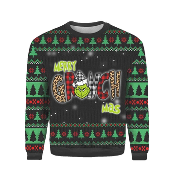 Merry GrinchMas Ugly Christmas Sweater, The Grinch Ugly Sweater Christmas All Over Print Moonbestprint