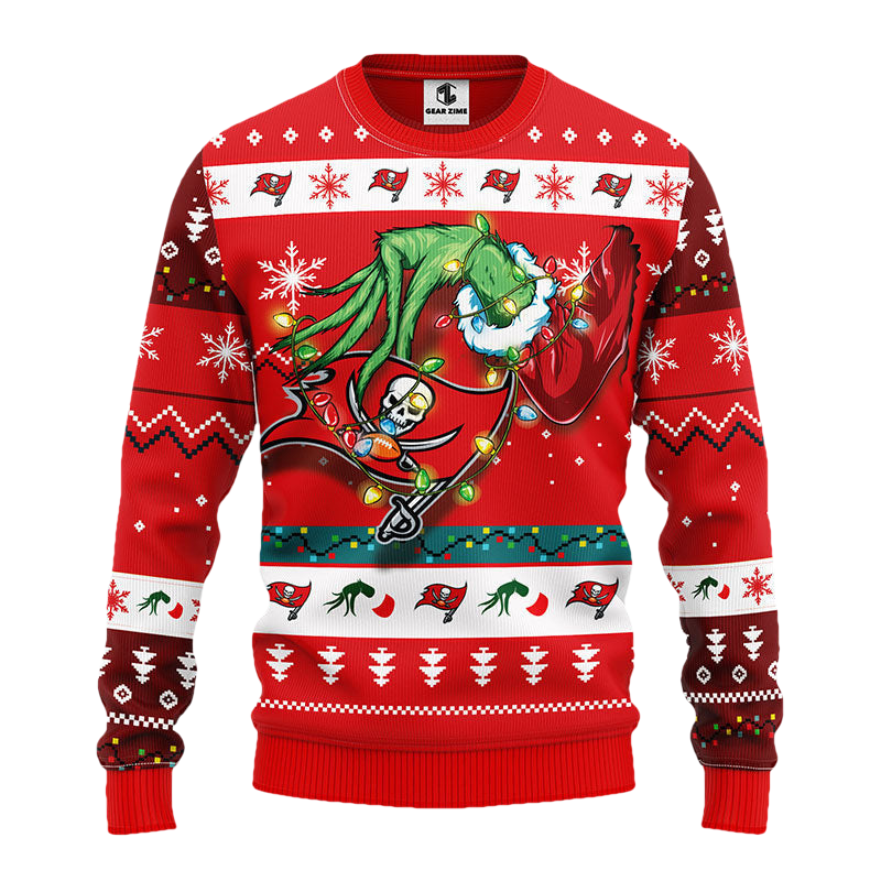 Tampa Bay Buccaneers Grinch Ugly Christmas Sweater Moonbestprint