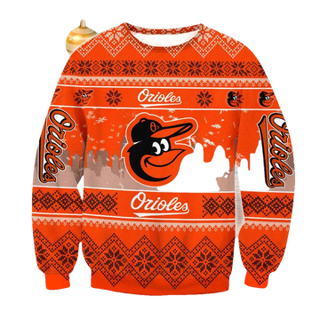 Baltimore Orioles Ugly Christmas Sweater, MLB Christmas Sweater Moonbestprint