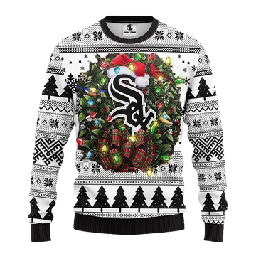 Chicago White Sox Santa Hat Ugly Christmas Sweater, MLB Christmas Sweater Moonbestprint