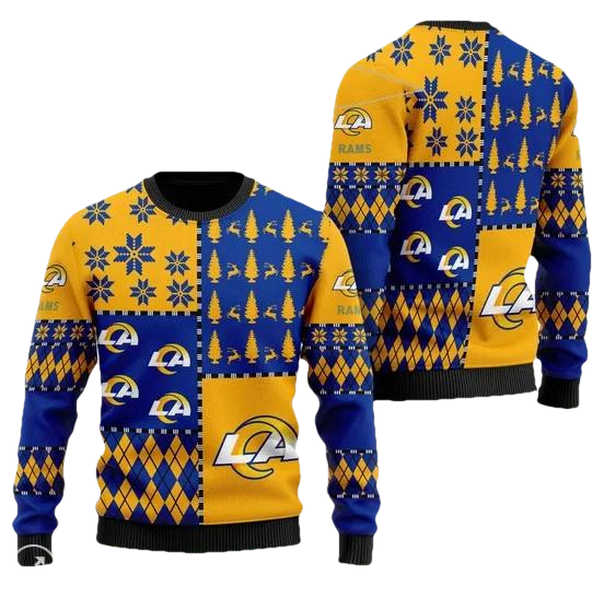 Los Angeles Rams Ugly Christmas Sweaters, NFL Christmas Sweater Moonbestprint