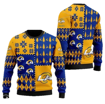 Los Angeles Rams Ugly Christmas Sweaters, NFL Christmas Sweater Moonbestprint