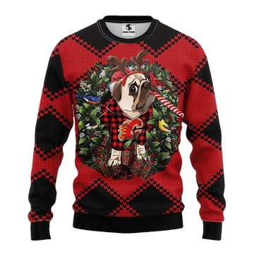 Calgary Flames Pub Dog Ugly Christmas Sweater, NHL Christmas Sweater Moonbestprint