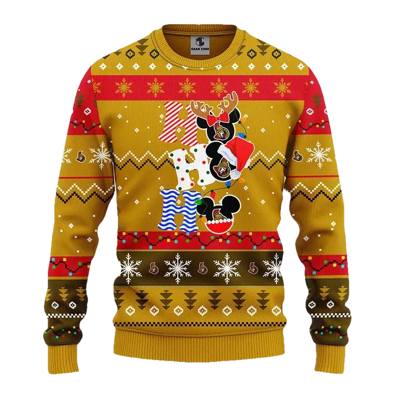 Ottawa Senators Hohoho Ugly Christmas Sweater, NHL Christmas Sweater Moonbestprint