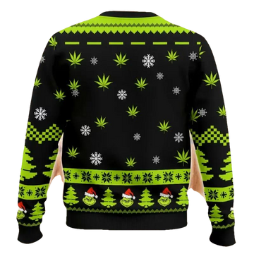Grinch Weed Which One Of You Grinches Stolen My Lighter Ugly Christmas Sweater, Grinch Holiday Sweater Moonbestprint