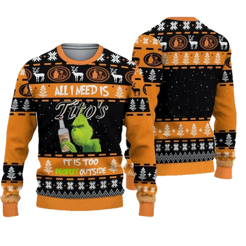 Tito’s Is All Grinch Want For Christmas Ugly Sweater, Grinch Holiday Sweater Moonbestprint