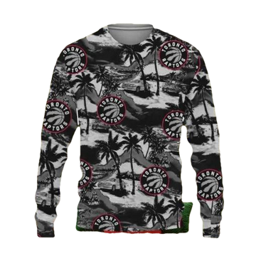 Toronto Raptors Tropical Patterns Ugly Christmas Sweater, NBA Chritsmas Sweater Moonbestprint