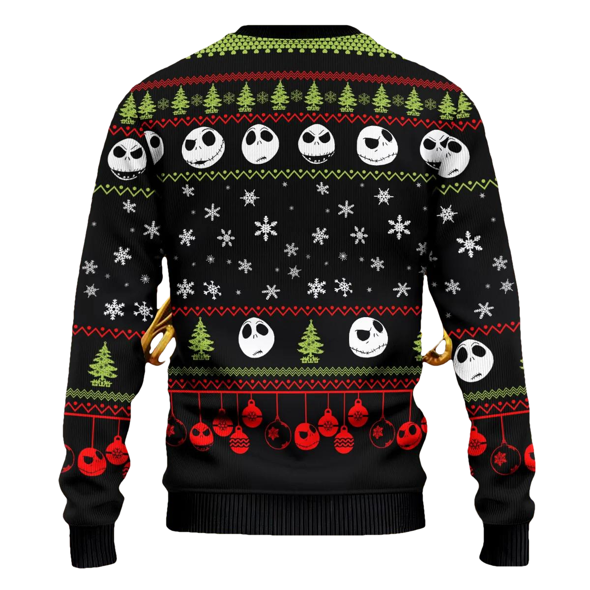The Nightmare Before Christmas Jack Skellington Ugly Christmas Sweater, Skeleton Sweater Moonbestprint