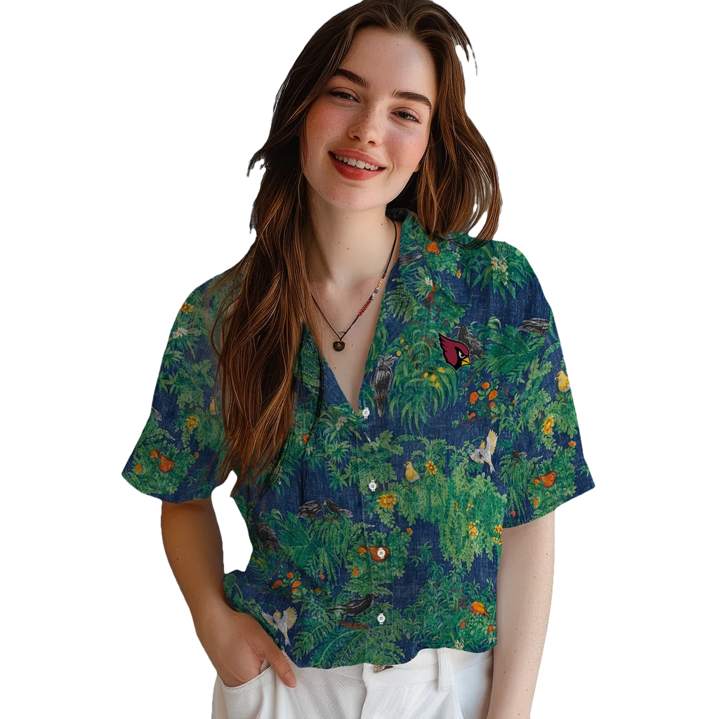 Arizona Cardinals Hawaiian Shirt - Bird Canopy | Moonbestprint