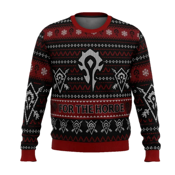 World Of Warcraft For The Horde Ugly Christmas Sweater - Moonbestprint