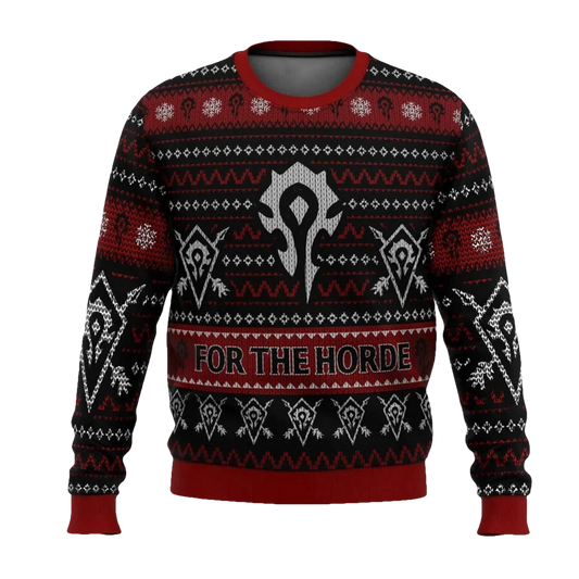 World Of Warcraft For The Horde Ugly Christmas Sweater - Moonbestprint