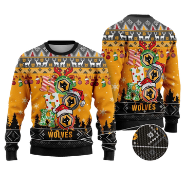 Wolverhampton Wanderers Ho Ho Ho Ugly Christmas Sweater - Moonbestprint