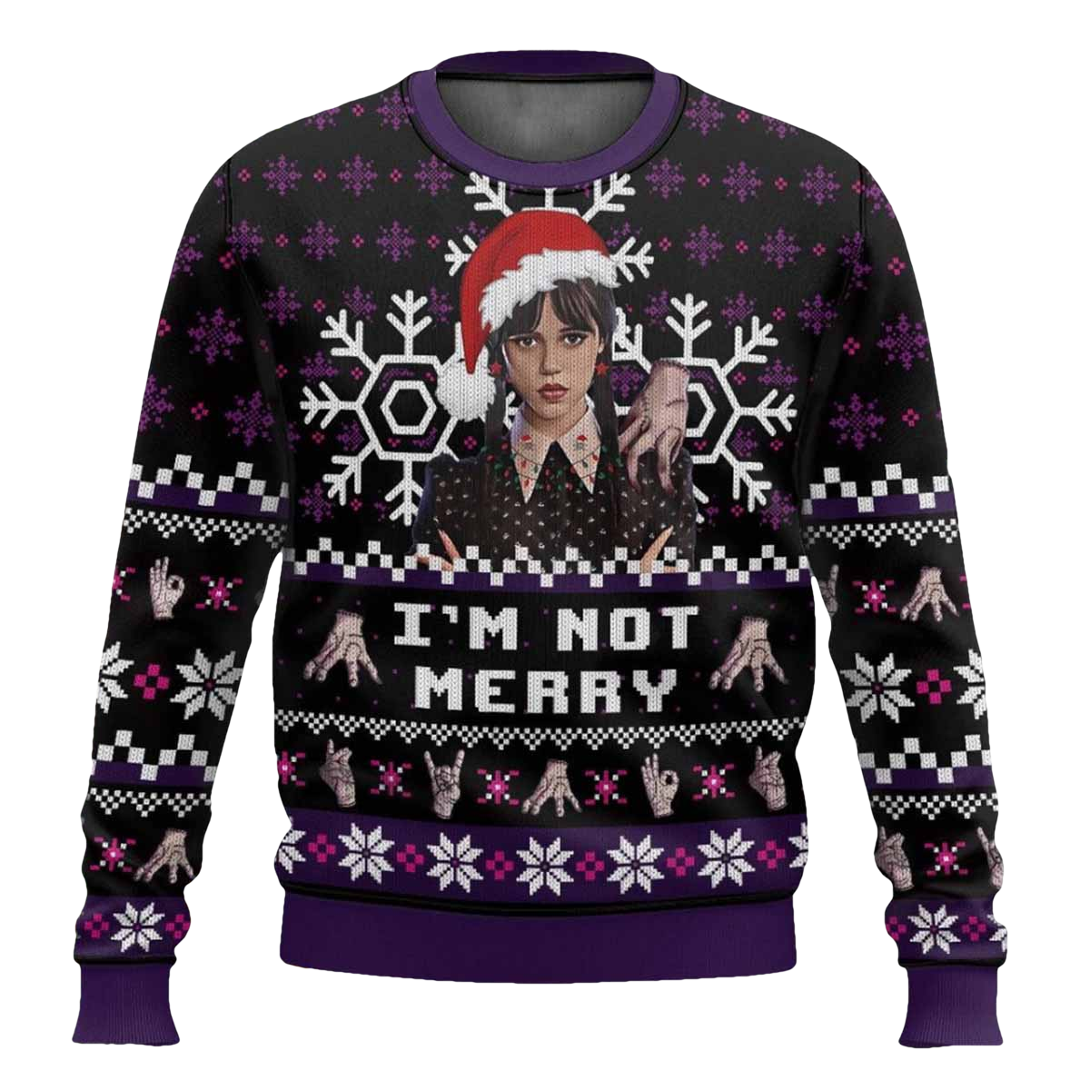 Wednesday Addams Im Not Merry Ugly Christmas Sweater - Moonbestprint
