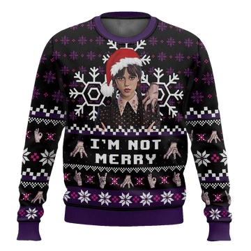 Wednesday Addams Im Not Merry Ugly Christmas Sweater - Moonbestprint