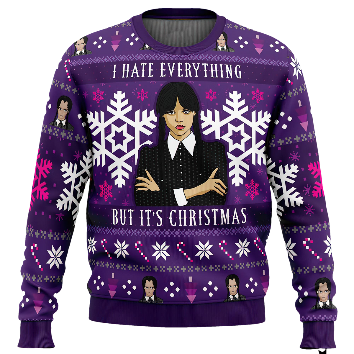 Wednesday Addams I Hate Everything Ugly Christmas Sweater - Moonbestprint