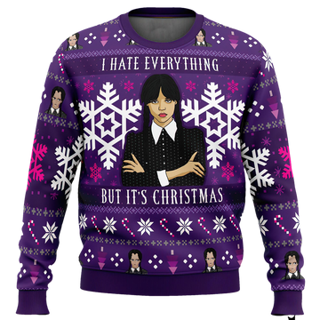 Wednesday Addams I Hate Everything Ugly Christmas Sweater - Moonbestprint