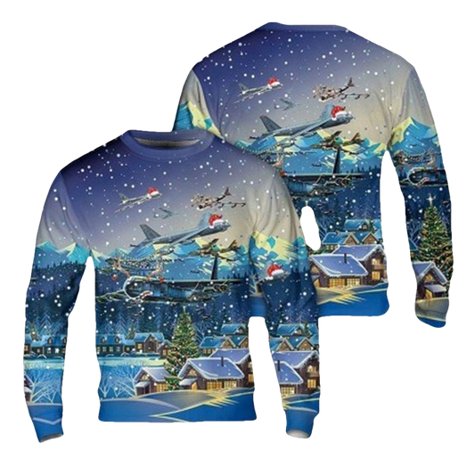 Us Army Boeing B 52 Stratofortress Ugly Christmas Sweater - Moonbestprint