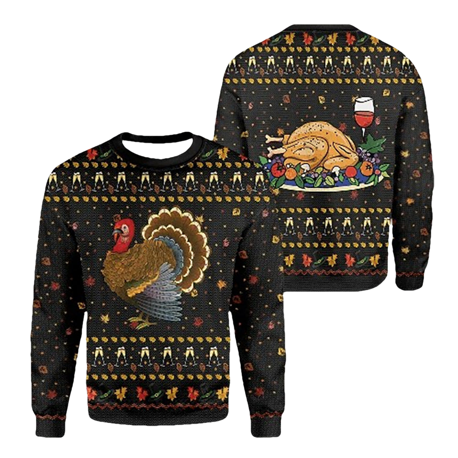 Turkey Thanksgiving Ugly Christmas Sweater - Moonbestprint