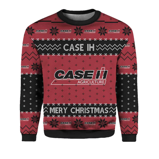 Tractor Case IH Agriculture Ugly Christmas Sweater - Moonbestprint