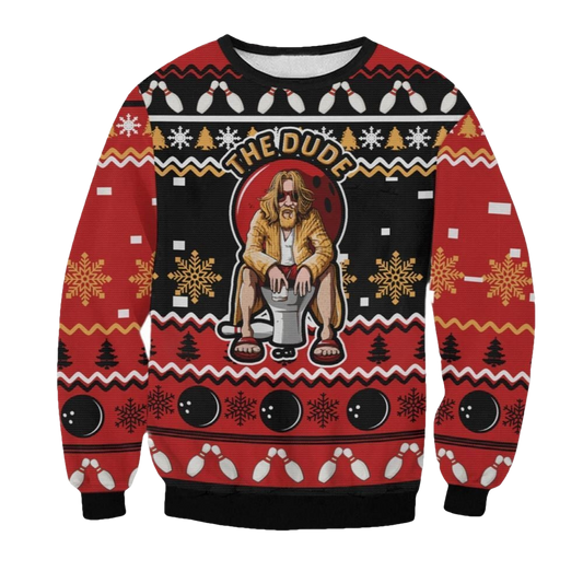 The Big Lebowski Dude Ugly Sweater - Moonbestprint