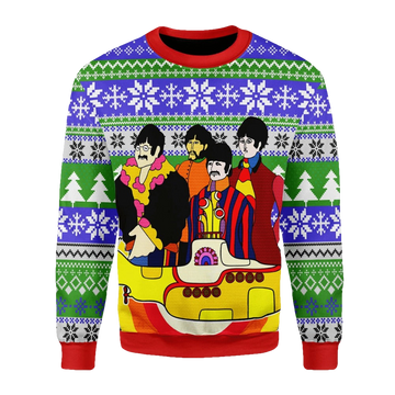 The Beatles Hippie Ugly Christmas Sweater - Moonbestprint