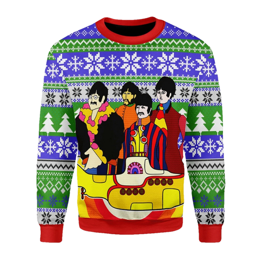 The Beatles Hippie Ugly Christmas Sweater - Moonbestprint