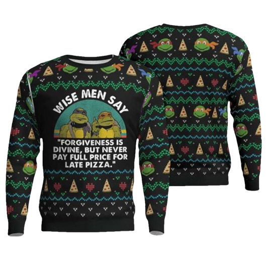 Teenage Mutant Ninja Turtles Pizza Ugly Christmas Sweater - Moonbestprint