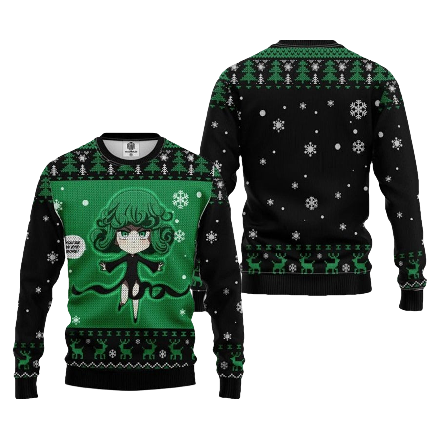 Tatsumaki One Punch Man Ugly Christmas Sweater - Moonbestprint