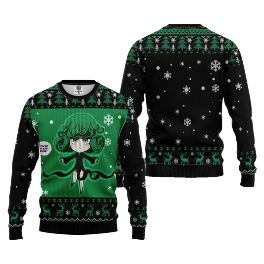 Tatsumaki One Punch Man Ugly Christmas Sweater - Moonbestprint