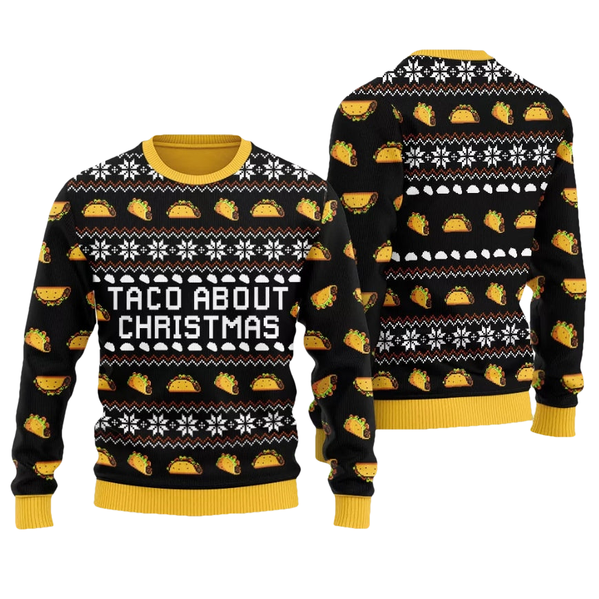 Taco About Christmas Ugly Christmas Sweater - Moonbestprint